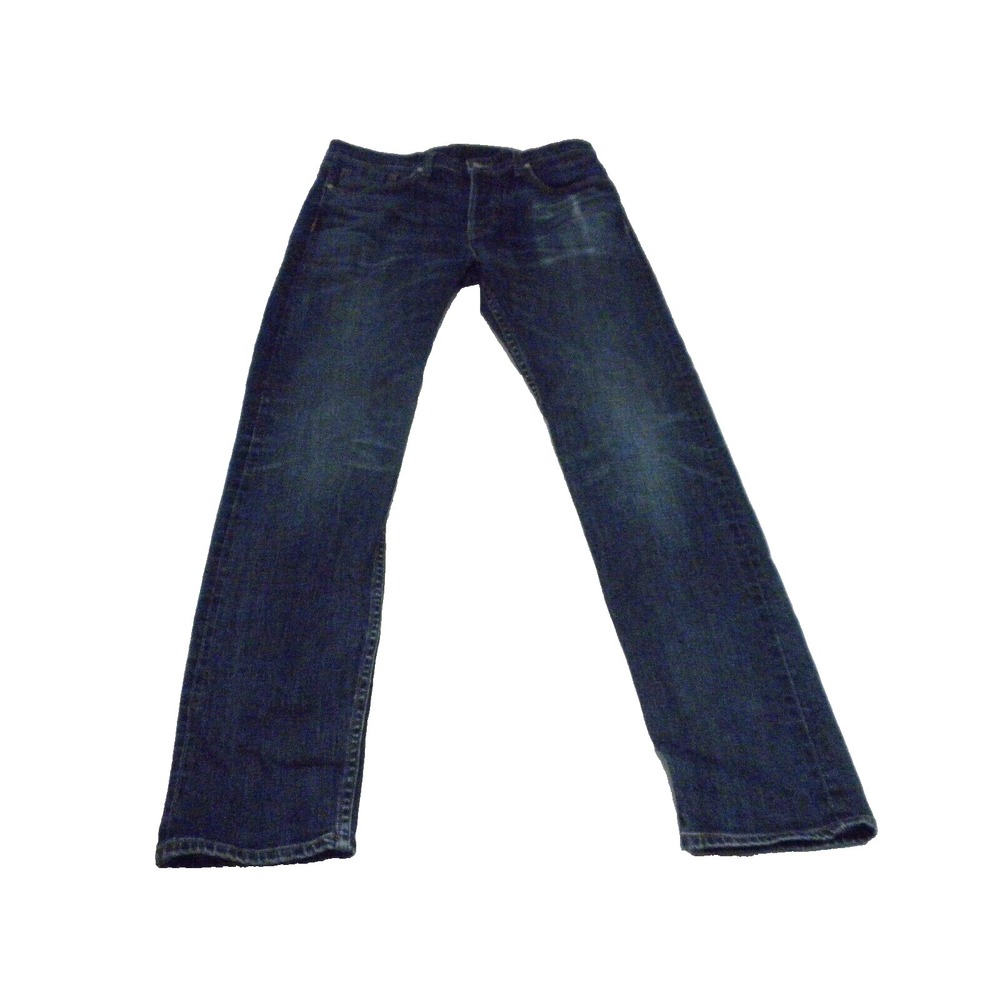 Bldwn Jeans Mens 32x31 Rich Blue‎ Denim Modern Skinny Button Fly Whiskered